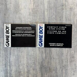 Game Boy Owners Manual DMG-GB-CAN-4 English French Information Precautions